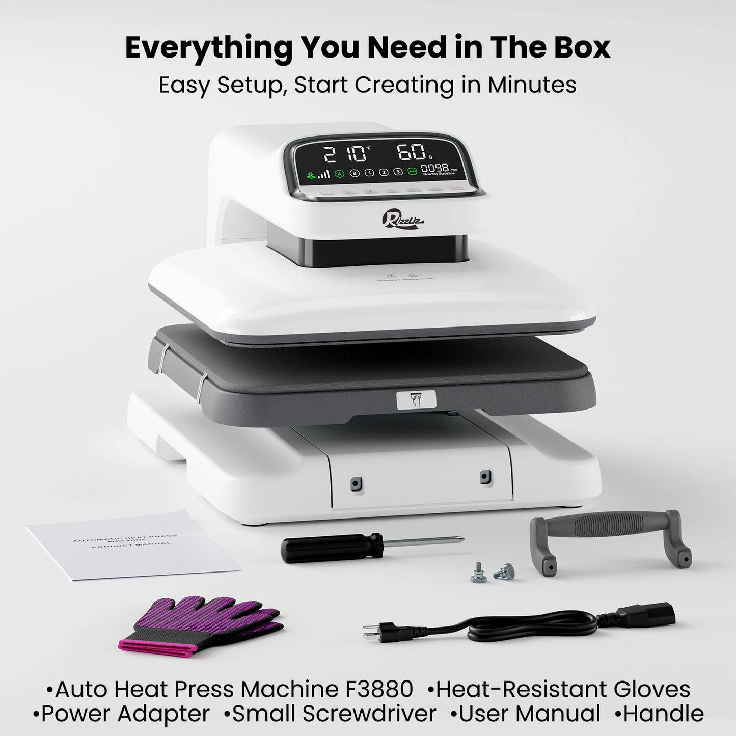 RizzLiz Auto Heat Press F3880